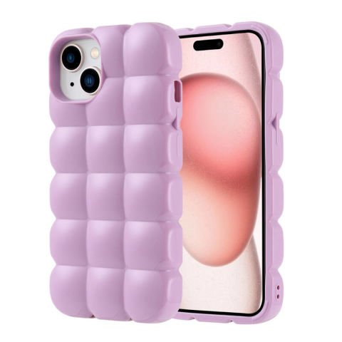 Apple iPhone 15 Kılıf Parlak Esnek Silikon Patinda Dom Dom Kapak