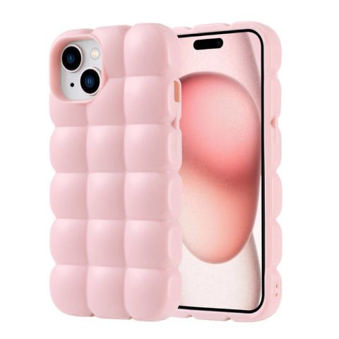Apple iPhone 15 Kılıf Parlak Esnek Silikon Patinda Dom Dom Kapak