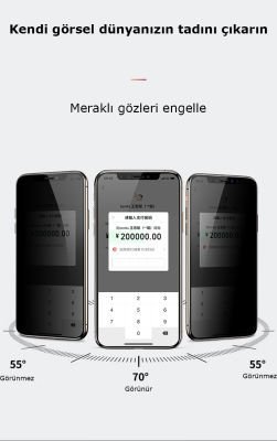 Apple iPhone 12 Mini Patinda Kor Privacy Cam Ekran Koruyucu
