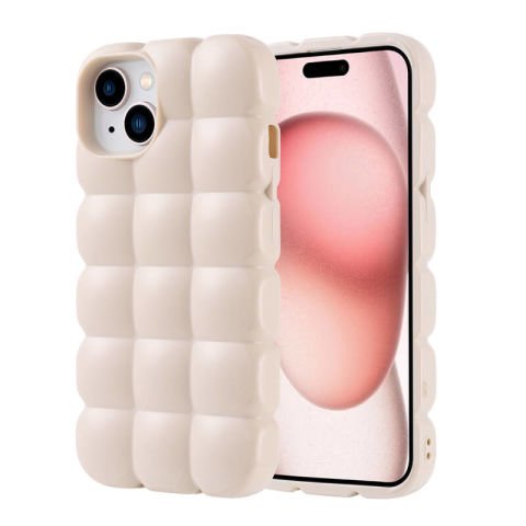 Apple iPhone 15 Kılıf Parlak Esnek Silikon Patinda Dom Dom Kapak
