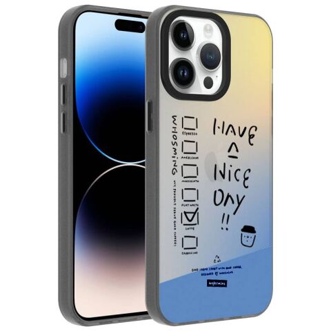Apple iPhone 14 Pro Max Kılıf Desenli Patinda Dragon Sert Kapak