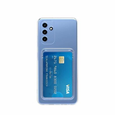 Galaxy A34 Kılıf Kartlıklı Şeffaf Patinda Setra Clear Silikon Kapak