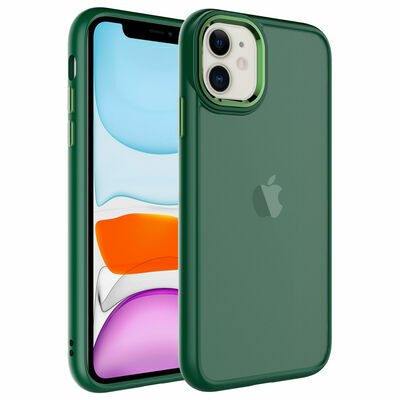 Apple iPhone 11 Kılıf Buzlu Sert PC Patinda May Kapak