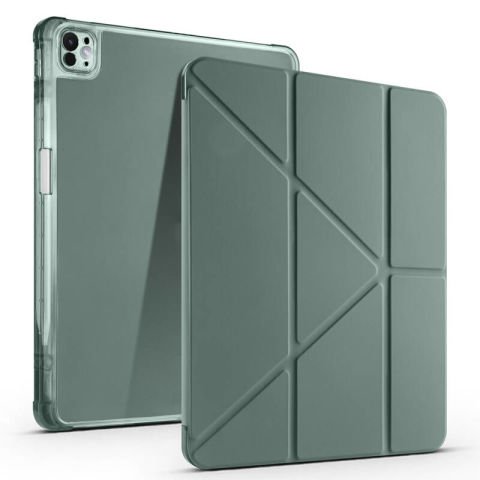 Apple iPad Air 13 2025 M3 Kılıf Patinda Tri Folding Kalem Bölmeli Standlı Kılıf