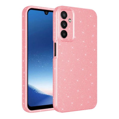 Galaxy A25 Kılıf Kamera Korumalı Simli Lüks Patinda Koton Kapak