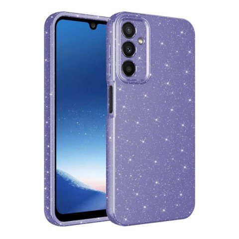 Galaxy A25 Kılıf Kamera Korumalı Simli Lüks Patinda Koton Kapak