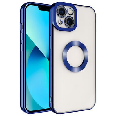 Apple iPhone 14 Plus Kılıf Kamera Korumalı Logo Gösteren Patinda Omega Kapak