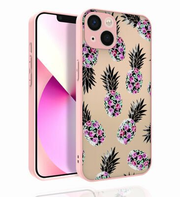 Apple iPhone 13 Kılıf Desenli Kamera Korumalı Parlak Patinda Nora Kapak