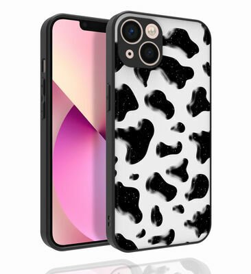 Apple iPhone 13 Kılıf Desenli Kamera Korumalı Parlak Patinda Nora Kapak
