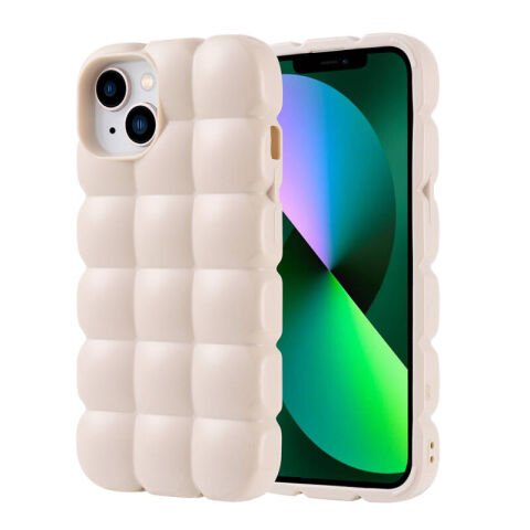 Apple iPhone 14 Kılıf Parlak Esnek Silikon Patinda Dom Dom Kapak