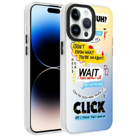 Apple iPhone 14 Pro Kılıf Desenli Patinda Dragon Sert Kapak