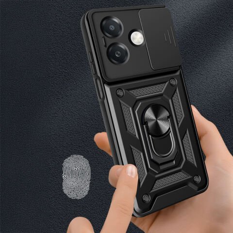 Oppo A3x Kılıf Magnetik Standlı Kamera Korumalı Patinda Sürgülü Vega Kapak
