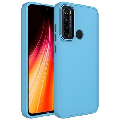 Xiaomi Redmi Note 8 Kılıf Metal Çerçeve ve Buton Tasarımlı Silikon Patinda Luna Kapak