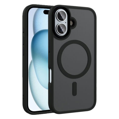 Apple iPhone 16 Kılıf Mat Arka Yüzey Wireless Şarj Özellikli Patinda Flet Magsafe Kapak