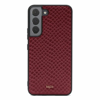Galaxy S22 Plus Kılıf ?Kajsa Pearl Pattern Hakiki Deri Kapak