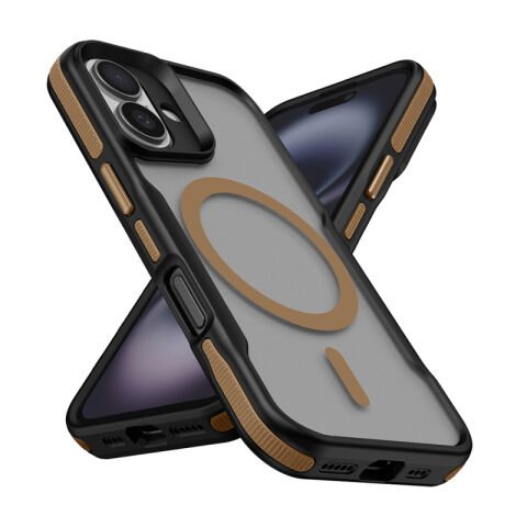 Apple iPhone 16 Plus Kılıf Magsafe Şarj Özellikli Renkli Kenar Airbag Şeritli Patinda Lamer Kapak