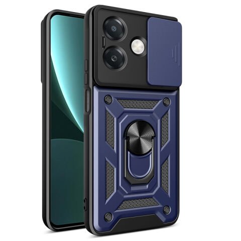 Oppo A3 Kılıf Magnetik Standlı Kamera Korumalı Patinda Sürgülü Vega Kapak