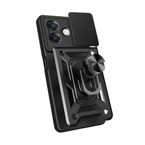 Oppo A3 Kılıf Magnetik Standlı Kamera Korumalı Patinda Sürgülü Vega Kapak