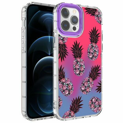 Apple iPhone 14 Pro Max Kılıf Kamera Korumalı Renkli Desenli Sert Silikon Patinda Korn Kapak