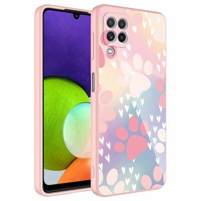 Galaxy M32 Kılıf Kamera Korumalı Desenli Sert Silikon Patinda Epoksi Kapak