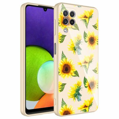 Galaxy M32 Kılıf Kamera Korumalı Desenli Sert Silikon Patinda Epoksi Kapak
