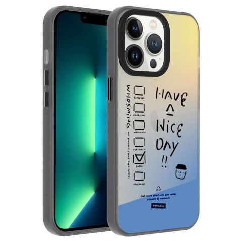 Apple iPhone 13 Pro Max Kılıf Desenli Patinda Dragon Sert Kapak