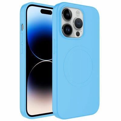 Apple iPhone 13 Pro Kılıf Magsafe Wireless Şarj Özellikli Pastel Renk Silikon Patinda Plas Kapak