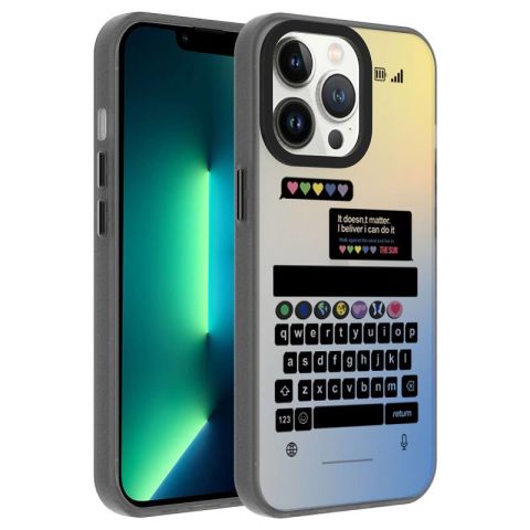 Apple iPhone 13 Pro Max Kılıf Desenli Patinda Dragon Sert Kapak
