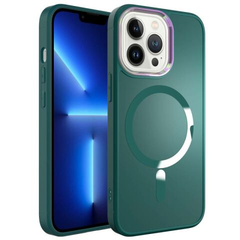 Apple iPhone 13 Pro Kılıf Magsafe Wireless Şarj Özellikli Patinda Stil Kapak