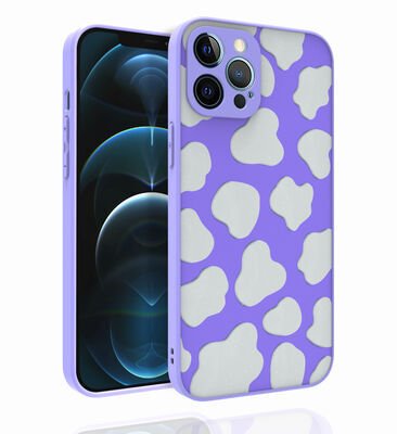 Apple iPhone 12 Pro Max Kılıf Desenli Kamera Korumalı Parlak Patinda Nora Kapak