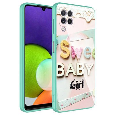Galaxy M22 Kılıf Kamera Korumalı Desenli Sert Silikon Patinda Epoksi Kapak