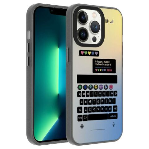 Apple iPhone 13 Pro Kılıf Desenli Patinda Dragon Sert Kapak