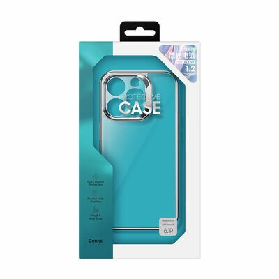 Apple iPhone 14 Kılıf Benks Electroplating TPU Kapak Ekran Koruyucu Hediyeli