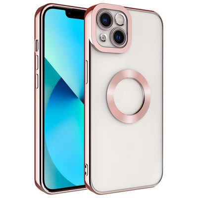 Apple iPhone 14 Kılıf Kamera Korumalı Logo Gösteren Patinda Omega Kapak