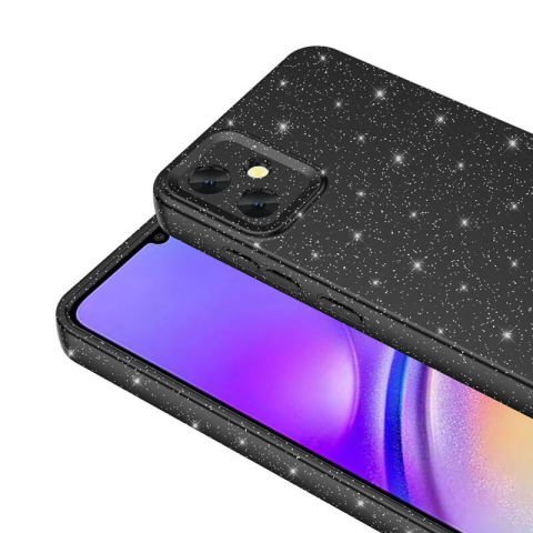 Galaxy A05 Kılıf Kamera Korumalı Simli Lüks Patinda Koton Kapak
