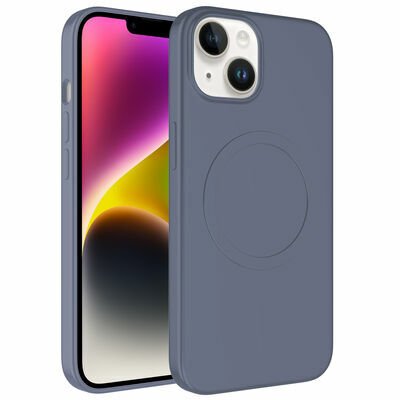 Apple iPhone 13 Kılıf Magsafe Wireless Şarj Özellikli Pastel Renk Silikon Patinda Plas Kapak