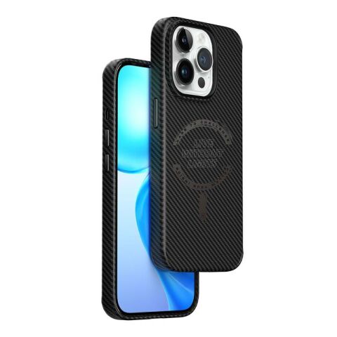 Apple iPhone 15 Pro Kılıf Wiwu LCC-107 Karbon Fiber Magsafe Şarj Özellikli Kamera Korumalı Kabon Kapak