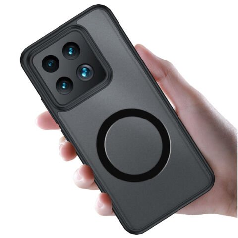 Xiaomi Mi 14 Kılıf Sert PC Arka Yüzey Wireless Şarj Özellikli Patinda Flet Magsafe Kapak
