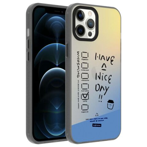 Apple iPhone 12 Pro Kılıf Desenli Patinda Dragon Sert Kapak