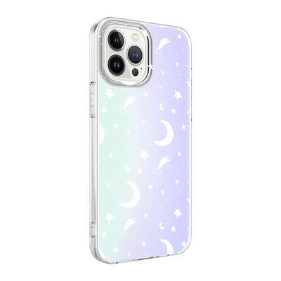 Apple iPhone 13 Pro Kılıf Patinda M-Blue Desenli Kapak