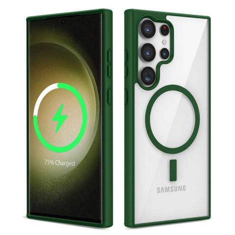 Galaxy S22 Ultra Kılıf Magsafe Wireless Şarj Özellikli Silikon Patinda Ege Kapak