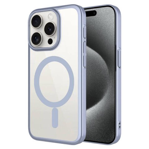 Apple iPhone 15 Pro Max Kılıf Wireless Şarj Özellikli Sert PC Patinda Mat Riksos Magsafe Kapak