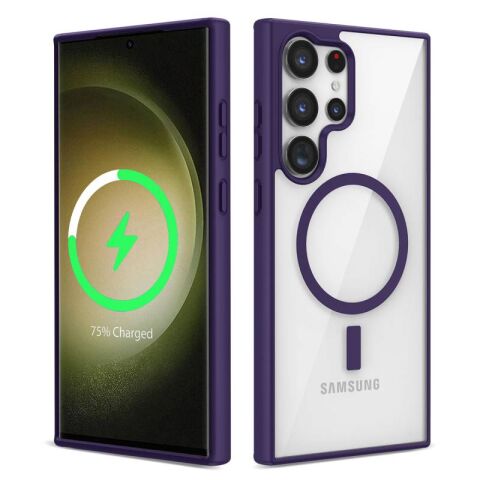 Galaxy S22 Ultra Kılıf Magsafe Wireless Şarj Özellikli Silikon Patinda Ege Kapak