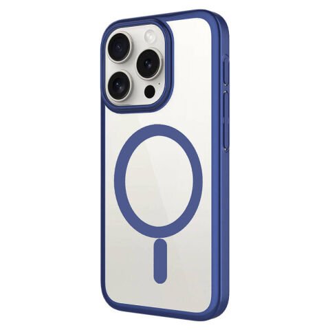 Apple iPhone 15 Pro Max Kılıf Wireless Şarj Özellikli Sert PC Patinda Mat Riksos Magsafe Kapak