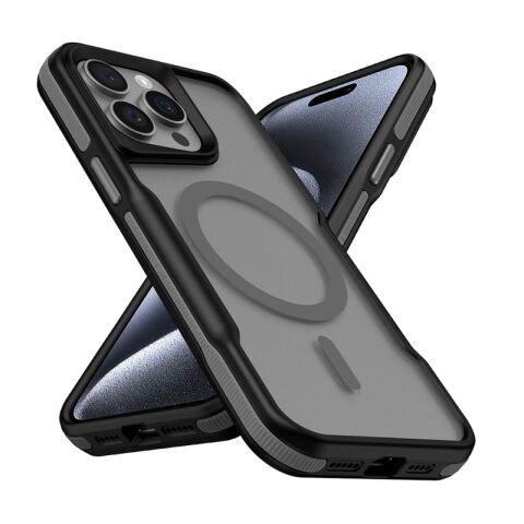 Apple iPhone 14 Pro Max Kılıf Magsafe Şarj Özellikli Renkli Kenar Airbag Şeritli Patinda Lamer Kapak