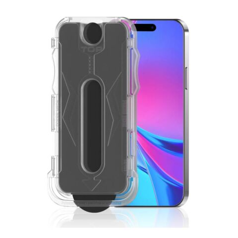 Apple iPhone 15 Plus Patinda Kolay Uygulama Aparatlı 5D Magic Privacy Glass Hayalet Cam Ekran